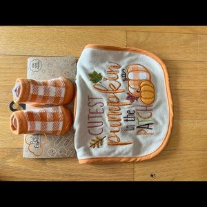 Fall baby bib set